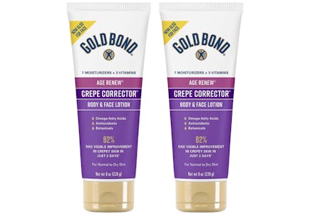 2 Gold Bond Crepe Corrector Lotions