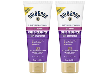 2 Gold Bond Crepe Corrector Lotions