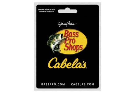Bass Pro Shops or Cabela's Gift Card