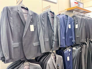 black and navy blue suit jackets