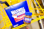 maxwell house coffee in yellow shopping cart