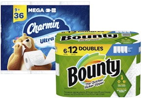 1 Charmin + 1 Bounty Product