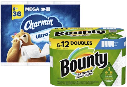 1 Charmin + 1 Bounty Product