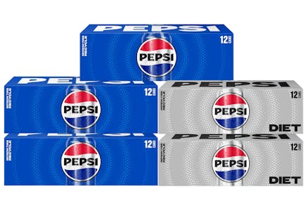 5 Pepsi Soda 12-Packs
