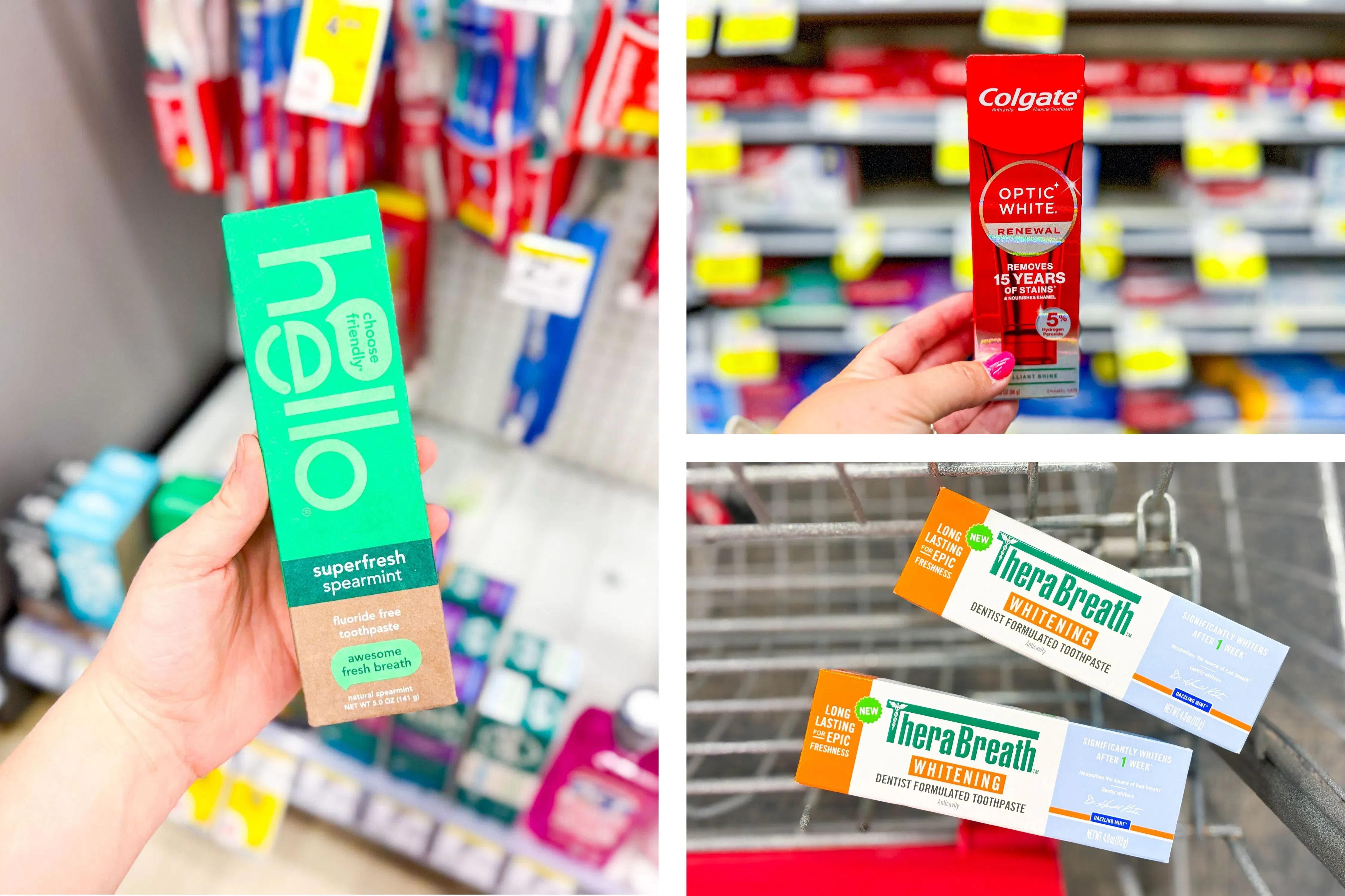 TheraBreath toothpaste on CVS shelf, priced at $0.99