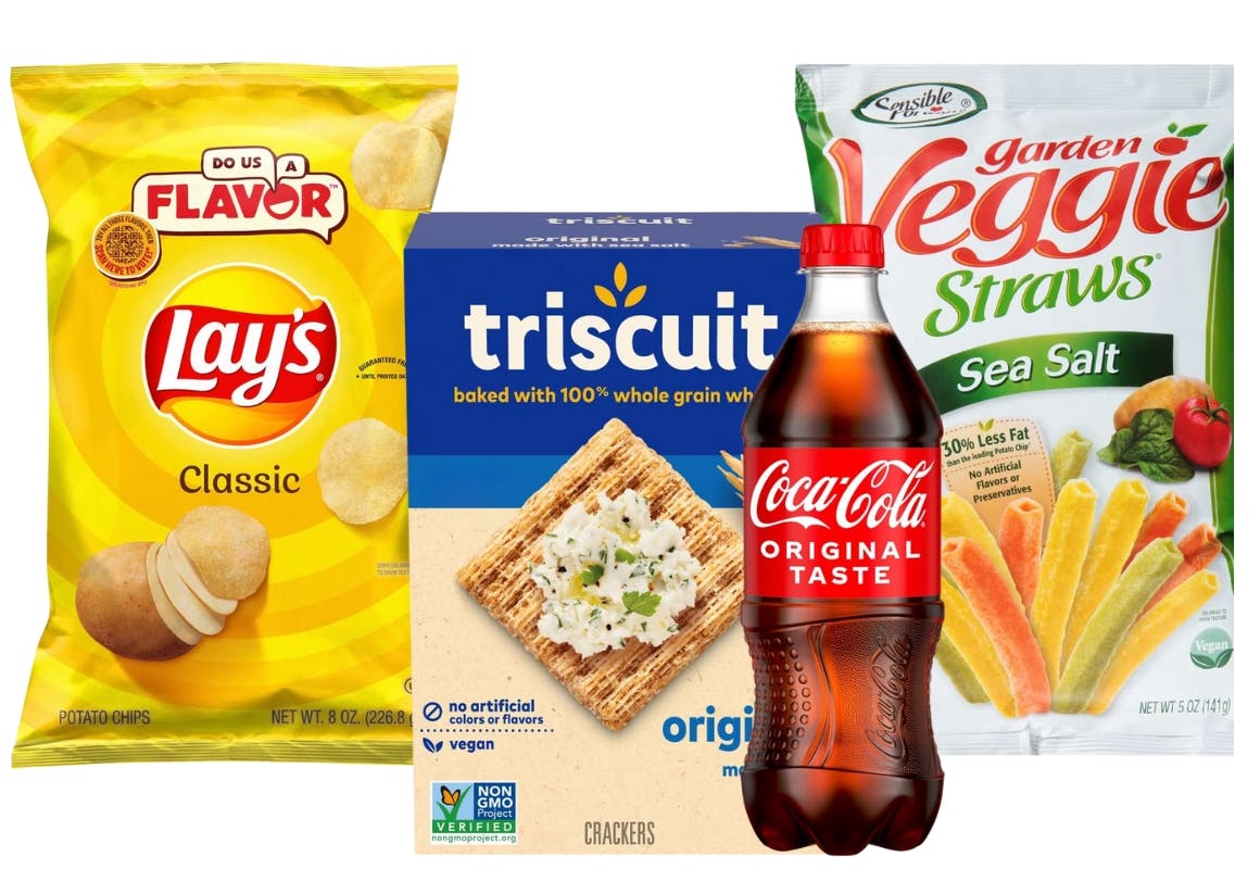 12 Snack and Soda Items