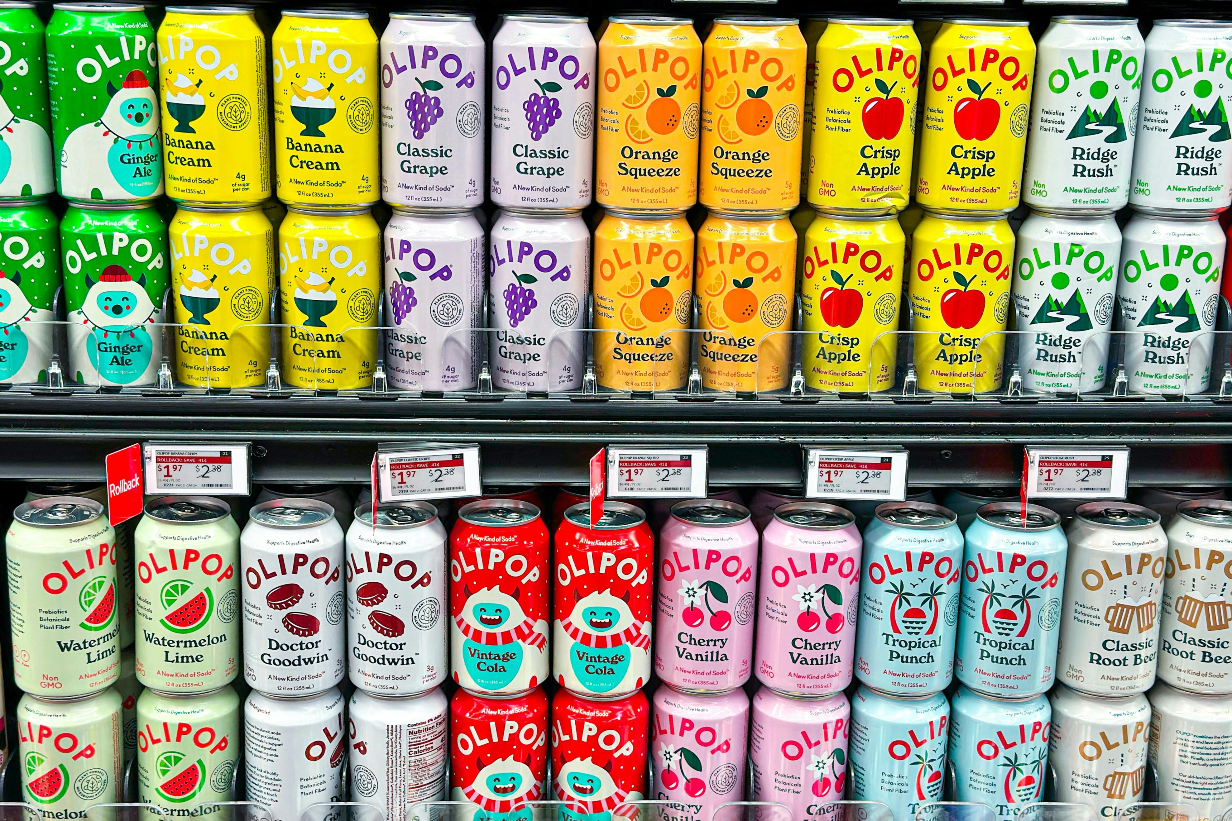 olipop sodas on shelves