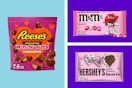 Valentine's Day candy collage