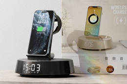 charging station in front of product box