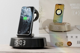 charging station in front of product box