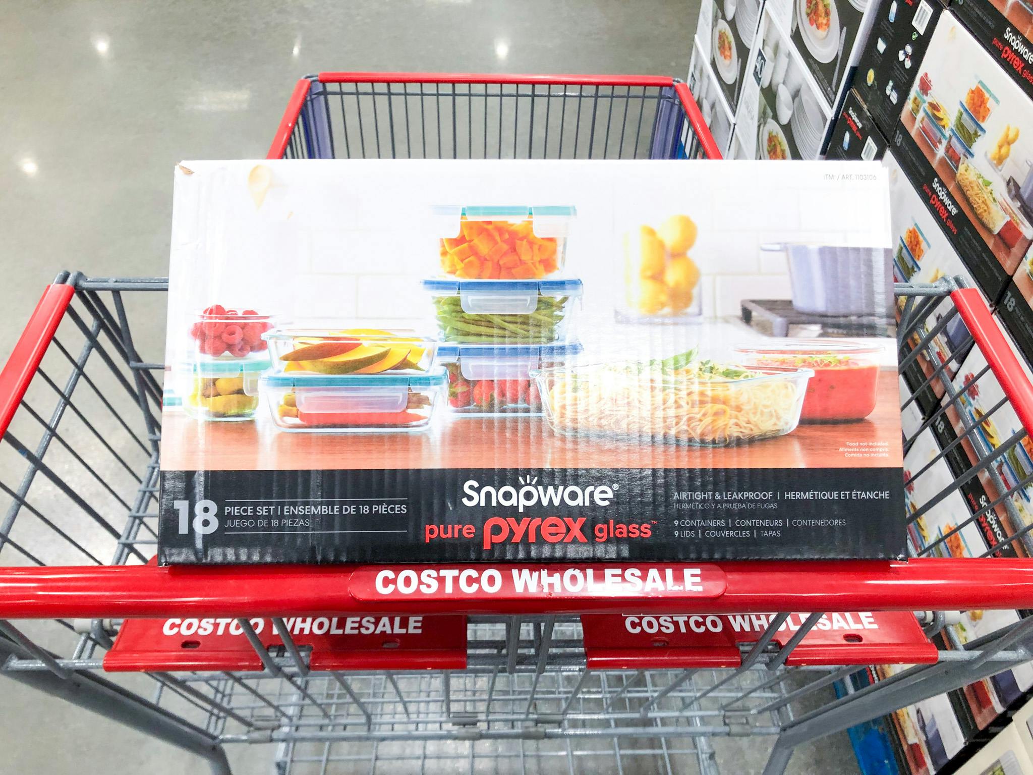 Pyrex Snapware 18-Piece Glass Food Storage Set, Only $20 at Costco