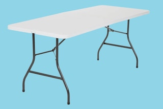 Stock image of white Cosco 6 Foot Premium Folding Table