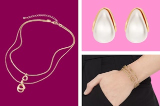 necklace, bracelet, earrings