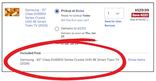 best buy bogo free samsung tv