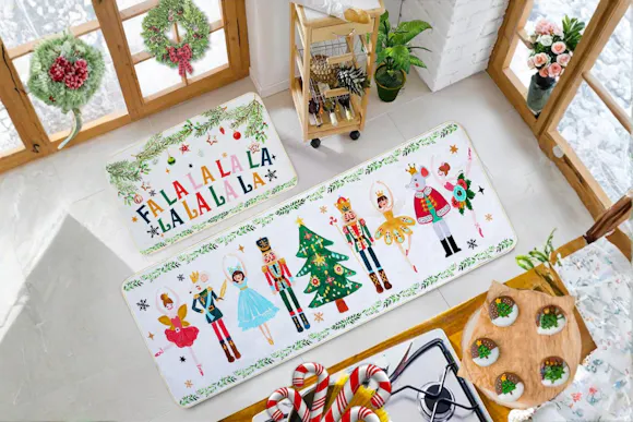 Nutcracker Kitchen Rug Set, Now $9.99 on Amazon