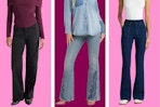 3 pairs of womens jeans from different brands to showcase different styles