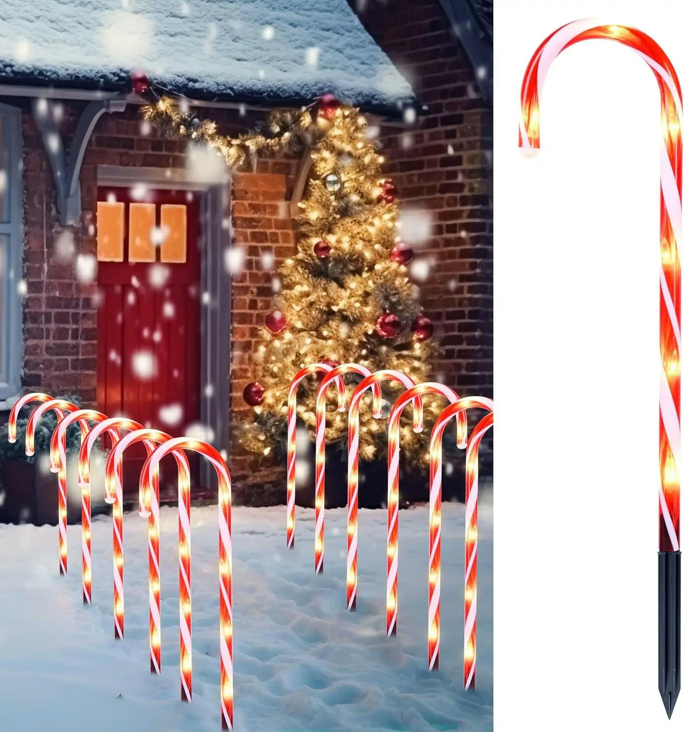 Christmas Candy Cane Pathway Set