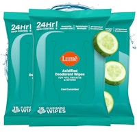 Lume Deodorant Wipes 3-Pack