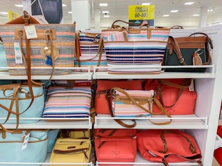 handbags clearance display