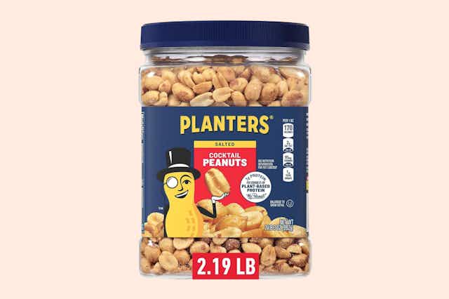 Planters Salted Peanuts, as Low as $4.91 on Amazon card image