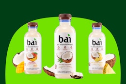 three bottles of Bai water on KCL template