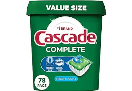 Cascade Complete Dishwasher Pods