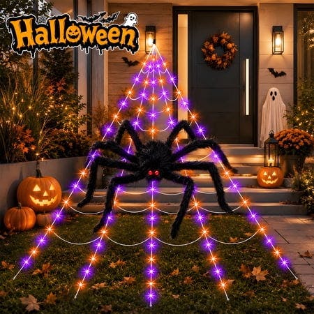 Halloween Spider Web Lights