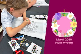 JCPenney Kids Zone Craft Flower Wreath march