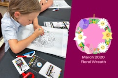JCPenney Kids Zone Craft Flower Wreath march