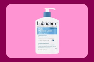 bottle of Lubriderm daily moisture lotion on KCL template