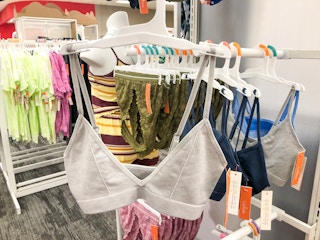 bralette on hanger at Target