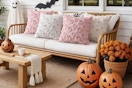 ghost throw pillows on patio furniture