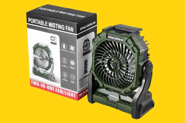 Rechargeable Camping Fan, Only $18 on Amazon card image