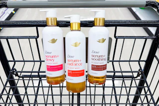 dove serum body wash in shopping cart