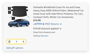 Instraella Windshield Cover for Ice and Snow