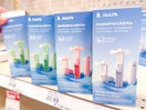 portable fans sitting on a target shelf
