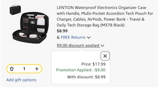 electronic case organizer Amazon receipt