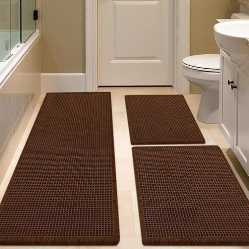 Waffle Bath Mat Set