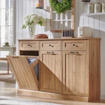 Triple Tilt Out Trash Can Cabinet