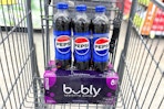 pepsi and bubly in a cart