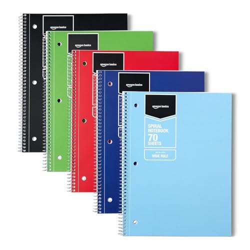 Amazon Basics Spiral Notebooks 5-Pack