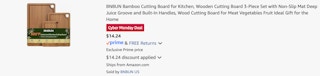 Amazon Carbonized Bamboo Cutting Board 2025