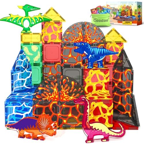 Kids' Dinosaur Magnetic Tiles