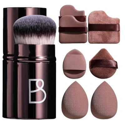 Kabuki Brush Makeup Sponge Set, 8 ct