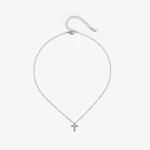 Glass Cross Pendant Necklace
