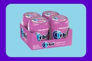 pack of Orbit bubblemint on blue KCL template