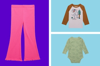 garanimals clothing for toddlers and babies; leggings, raglan tee, and onesie