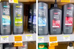 collage with dove body wash on clearance