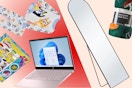 Play-doh playset, Bluey pajamas, HP laptop, full-length mirror, Mainstays throw blanket