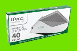 mead envelopes on a green background